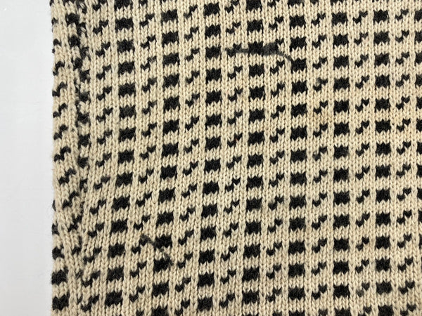 ヴィンテージ vintage 60s 60年代 DEVOLD DESIGN Birdseye Sweater バーズアイ ニット ノルウェー セーター 総柄 ベージュ Sサイズ 104MT-1900