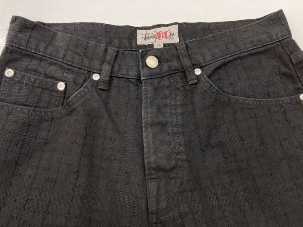 ステューシー STUSSY Big Ol Jean Canvas Needlepunch キャンバス ニードルパンチ パンツ 黒 無地 カーゴパンツ ブラック サイズ28 104MB-270