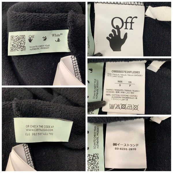 オフホワイト OFF-WHITE Caravaggio Over HOODIE OMBB037E20FLE003 パーカ ブラック Sサイズ 201MT-4306