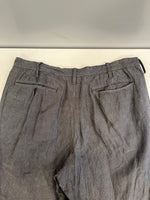 ザクルーキッドテイラー The crooked Tailor コットンリネンパンツ トラウザーズパンツ 黒 ボタンフライ スラックス ブラック 101MB-737