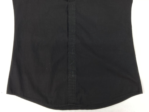 グッチ GUCCI DRESS SHIRT ドレス シャツ フラップポケット ボタン スリム 比翼 長袖 黒 322331 21131 サイズ 38 長袖シャツ 無地 ブラック 104MT-2323