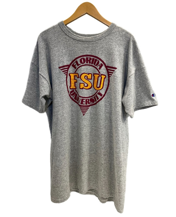 チャンピオン Champion 80s～ ヴィンテージ Vintage トリコタグ リバースウィーブ REVERSE WEAVE US古着 カレッジプリント FSU   XXL Tシャツ グレー 3Lサイズ 101MT-4525