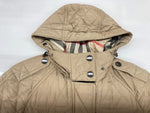 バーバリー Burberry ロンドン LONDON 三陽商会 ダッフルコート トグル ナイロン フーディ キルティング 裏地ノバチェック BEIGE  B1C08-263-50 コート ベージュ SIZE40 104LT-219