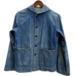 【曜日割引対象外】 ヴィンテージ vintage 40's~ US.NAVY ショールカラー デニムカバーオール ジャケット ブルー 201MT-4750 VB