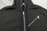 モンクレール MONCLER 22AW ZIP UP CARDIGAN ジップアップ カーディガン フーディ パーカー ロゴ ワッペン 黒 H20918G00048 809KR パーカ ワンポイント ブラック Mサイズ 104MT-2320