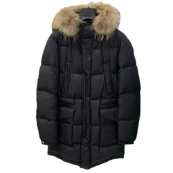 ダンヒル dunhill ファー付き中綿ダウン ジャケット ブラック Sサイズ 201MT-4475