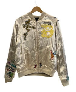 ブルーナボイン BRU NA BOINNE トレジャージャンパー2号 リバーシブルブルゾン スカジャン サテン コットンベロア I DREAMED 刺繍  1158217 サイズ2 ジャケット ゴールド 101MT-5204