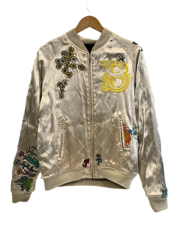 ブルーナボイン BRU NA BOINNE トレジャージャンパー2号 リバーシブルブルゾン スカジャン サテン コットンベロア I DREAMED 刺繍  1158217 サイズ2 ジャケット ゴールド 101MT-5204