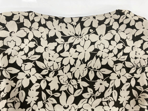 ラルフローレン RalphLauren ポロ POLO 現行タグ カシュクール ラップ ドレス ラップシルエット フレアスリーブ ロング丈 花柄 リボン BEIGE ベージュ系 ブラウン系 211705176001 ワンピース 花・植物 ベージュ SIZE4 104LT-193