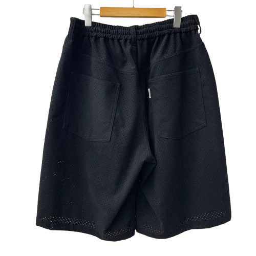 クーティープロダクションズ COOTIE PRODUCTIONS Punching Faux Suede Easy Shorts ハーフパンツ ブラック Lサイズ 201MB-1073