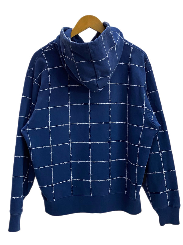 ボット BoTT 有刺鉄線柄 フーディー 223BoTT16-H パーカ ブルー Mサイズ 201MT-3825