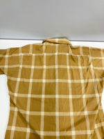 ヴィンテージ vintage 60’s~ 60年代~ Arrow King Cotton オープンカラーシャツ 開襟 ループカラー チェック ボックス 半袖シャツ ブラウン Mサイズ 101MT-4899