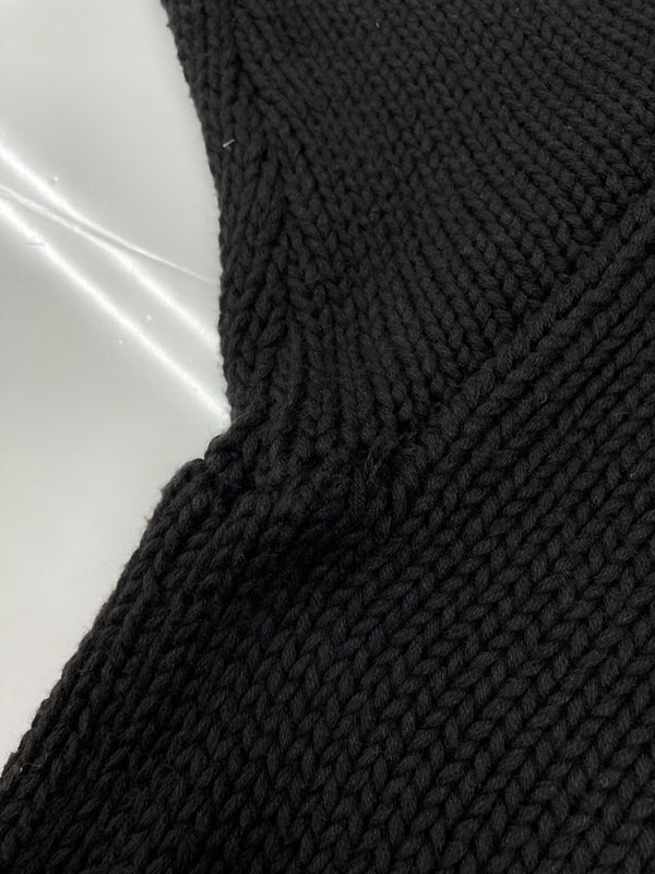 ラルフローレン RalphLauren POLO SPORT 90s USA LOGO COTTON KNIT ロゴ コットン ニット セーター 厚手 長袖 黒 セーター 刺繍 ブラック XLサイズ 104MT-1748