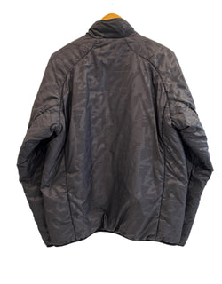 ステューシー STUSSY ロゴ総柄 無地 リバーシブル パフジャケット 中綿ジャケット 黒 ジャケット ブラック Lサイズ 101MT-5411