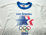 リーバイス Levi's 80's 1984 Los Angeles ロサンゼルス オリンピック リンガーT USA製 白 青 Tシャツ プリント ホワイト Mサイズ 104MT-225