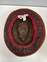 カシラ CA4LA ニットハット 毛糸 JUN01121 帽子 レディース帽子 ハット マルチカラー ワインレッド 101hat-187