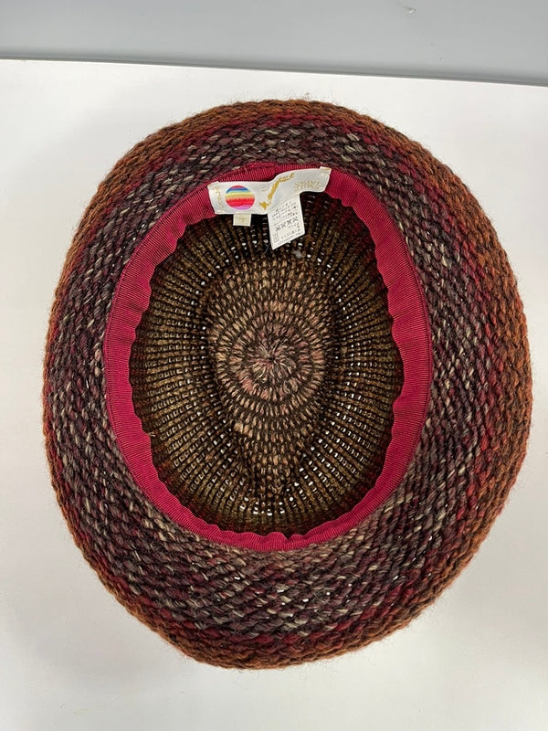 カシラ CA4LA ニットハット 毛糸 JUN01121 帽子 レディース帽子 ハット マルチカラー ワインレッド 101hat-187