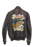 アヴィレックス AVIREX 90s 50周年 A-2 フライトジャケット レザーブルゾン 90's ノルマンディー ジャケット ブラウン SSサイズ 103MT-3107