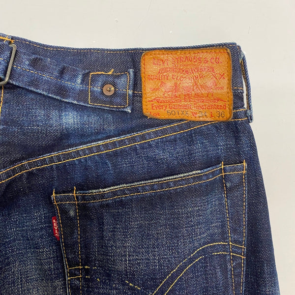 【曜日割引対象外】 リーバイス Levi's 01年製 501XX 赤耳 復刻 日本製 37501 デニム ブルー W34サイズ 201MB-1147 VB