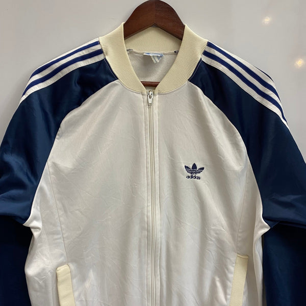 【曜日割引対象外】 アディダス adidas 70's 80's ATP トラックジャケット USA製 ジャージ ホワイト Mサイズ 201MT-4842 VB