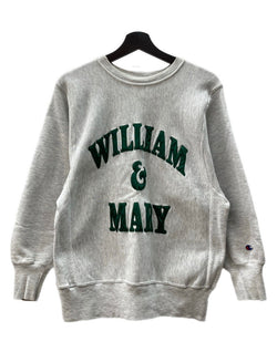 チャンピオン Champion 90s 90年代 刺繍タグ REVERSE WEAVE リバースウィーブ  メキシコ製 3段 WILLIAM＆MARY カレッジ 刺繍 灰色 スウェット 刺繍 グレー Mサイズ 104MT-2282