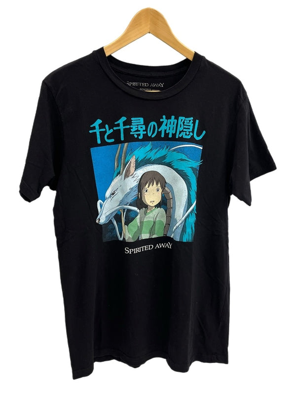 US US古着 Spirited Away 千と千尋の神隠し 映画 MOVIE T-shirts ムービーTシャツ 黒 キャラT  海外版 Tシャツ ブラック Lサイズ 101MT-4670