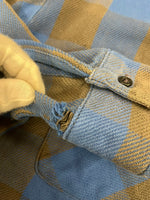 ファイブブラザー FIVE BROTHER 70s~80s 80's 80年代 USA製 ヘビーネルシャツ バッファローチェック柄 青×茶 ヴィンテージ 長袖シャツ ブルー Lサイズ 101MT-5129