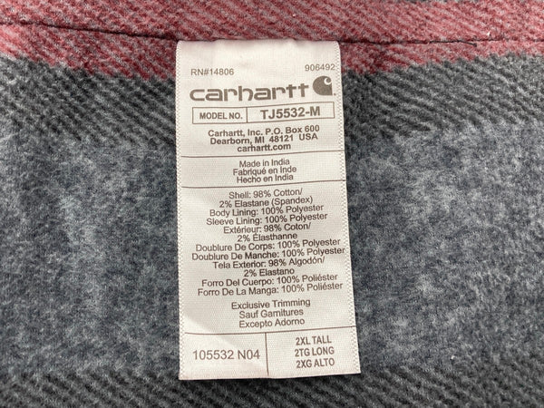 カーハート Carhartt RUGGED FLEX RELAXED FIT SHIRT JACKET シャツジャケット フリース ライナー 黒 ジャケット 無地 ブラック 2XLサイズ 104MT-1937