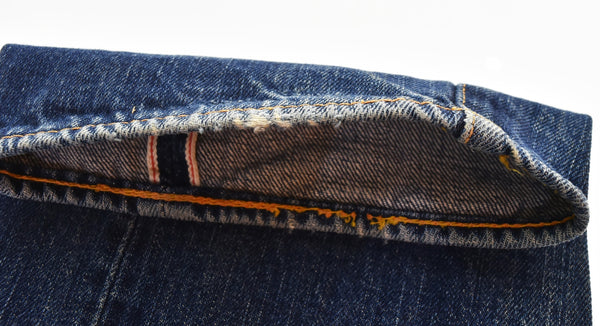 エヴィス EVISU カモメ 革パッチ デニムパンツ 34✕35 デニム ブルー 34 103MB-584