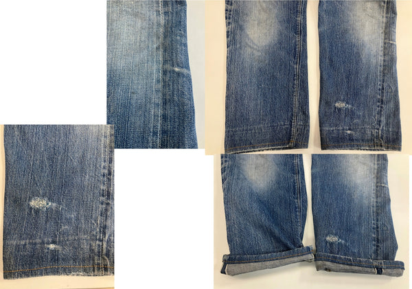 リーバイス Levi's 70's 70年代 501 66前期 66single シングル ボタン裏6刻印 赤耳 VINTAGE ヴィンテージ デニム ブルー W36L35 101MB-660