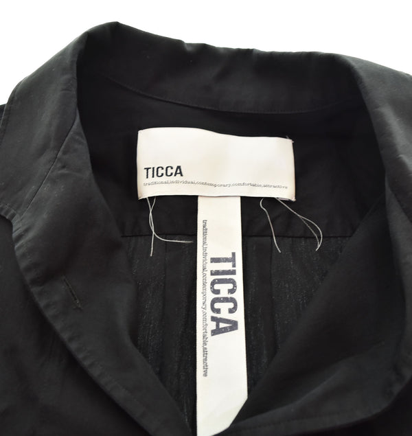 ティッカ TICCA コットンフレンチスリーブワンピース 0291407007 TAIS-007 ワンピース ブラック フリーサイズ 103LT-132