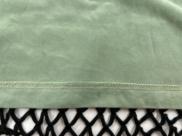 エムエムシックス MM6 メゾンマルジェラ Maison Margiela 18SS メッシュ レイヤード タンクトップ ノースリーブ BLACK 黒 S52NC0112 S23165 半袖カットソー 無地 ブラック Mサイズ 104LT-159