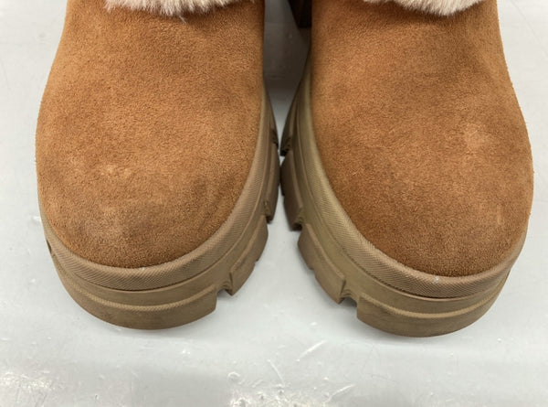 アグ UGG Brooklyn Sunburst ブルックリン サンバースト Boots 厚底 ヒール スエード ファー ムートン BROWN 茶色 1145710 レディース靴 ブーツ ムートンブーツ ブラウン 25cm 104S-702