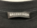 バレンシアガ BALENCIAGA 20SS SYMBOLIC LOGO TEE 半袖 カットソー クルーネック オーバーサイズ ロゴ BLACK 黒 JP57 2019 03150 XXS Tシャツ プリント ブラック 104MT-416