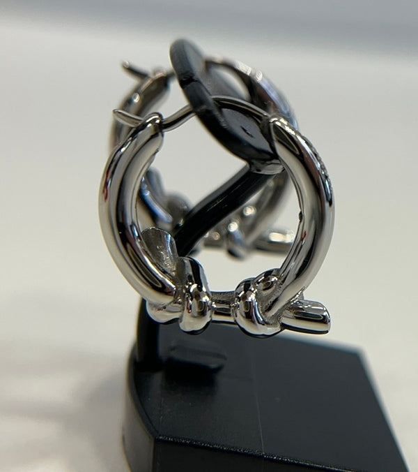 ディーゼル DIESEL Stainless Steel single hoop knot earring フープピアス メンズ ユニセックス DX144700DJW レディースジュエリー・アクセサリー ピアス シルバー 101G-201