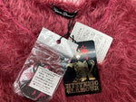 ヒステリックグラマー HYSTERIC GLAMOUR シャギーニット タイト ワンピース ボートネック ワンショルダー オフショルダー 平成 Y2K グランジ 缶バッジ付 PINK ホットピンク ショッキングピンク 0104NS02 セーター 無地 ピンク フリーサイズ 104LT-210