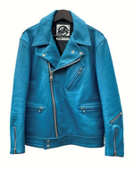 ネイバーフッド NEIGHBORHOOD DOUBLE RIDERS LEATHER JACKET ダブル ライダース レザー ジャケット アウター バイカー SVG ARCHIVES 青 SVG-JK-05 サイズ 3 ジャケット 無地 ブルー 104MT-1057