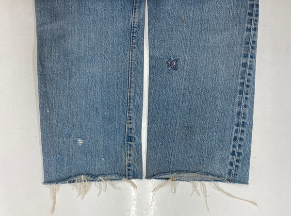 リーバイス Levi's 501 66前期 赤耳 70s 70年代 Vintage ヴィンテージ ジーンズ デニムパンツ ジーパン ボタン裏6 青 無地 デニム ブルー 104MB-183