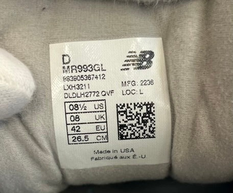 ニューバランス new balance 993 SUEDE スエード USA製 アメリカ製 MR993GL メンズ靴 スニーカー グレー 26.5cm 101sh-2150