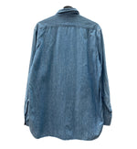 ブッチャープロダクツ BUTCHER PRODUCTS アットラスト  At Last＆Co シャンブレーシャツ ワーク マチ付き 青 サイズ16 長袖シャツ 無地 ブルー 104MT-2259