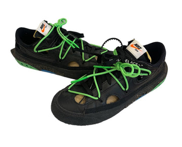 ナイキ NIKE ×Off-White Blazer Low Black and Electro Green オフホワイト ブラック アンド エレクトログリーン メンズ靴 スニーカー ブラック 26cm 101sh-2422
