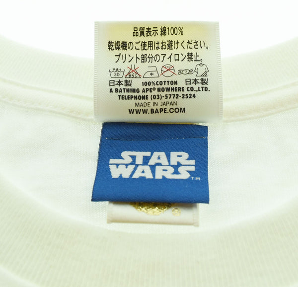 アベイシングエイプ A BATHING APE  BAPE STAR WARS スターウォーズ BABY MILO tee Tシャツ Tシャツ ホワイト Sサイズ 103MT-2789