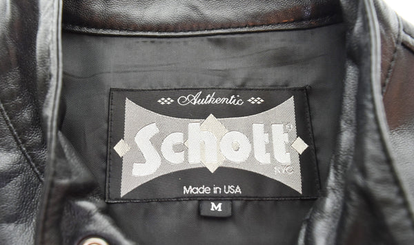 ショット SCHOTT シングルライダース ジャケット レザージャケット ブルゾン ジャケット ブラック Mサイズ 103MT-3248