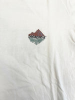 パタゴニア PATAGONIA 90s Vintage ヴィンテージ USA製 フィッツロイ山プリントTee 白 Tシャツ ホワイト Mサイズ 101MT-4731
