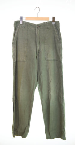 ミリタリー Military 70s USARMY ベイカーパンツ 70's アメリカ軍 GENERALジッパー 8405-082-6611 カーゴパンツ カーキ 32✕31 103MB-543