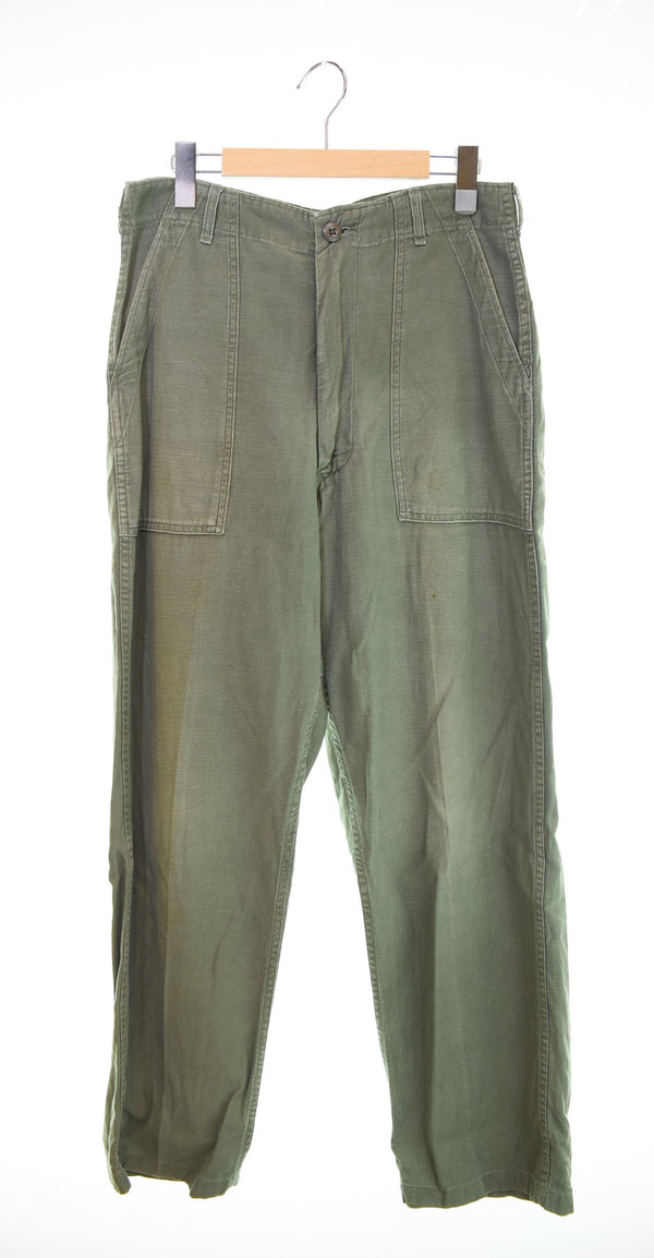 ミリタリー Military 70s USARMY ベイカーパンツ 70's アメリカ軍 GENERALジッパー 8405-082-6611 カーゴパンツ カーキ 32✕31 103MB-543
