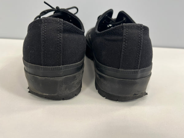 ヨウジヤマモト プールオム Yohjiyamamoto Pour Homme C/CANVAS B LOW TOP SNEAKER 2023SS コットンキャンバス ローカット タンクソール 厚底 メンズ靴 スニーカー ブラック SIZE 3 26.5cm 101sh-2034