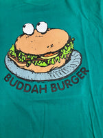 アンダーカバー UNDERCOVER 初期 02SS HAZE期 BUDDAH BURGER ハンバーガー プリント アーカイブ Tシャツ グリーン Lサイズ 101MT-4461
