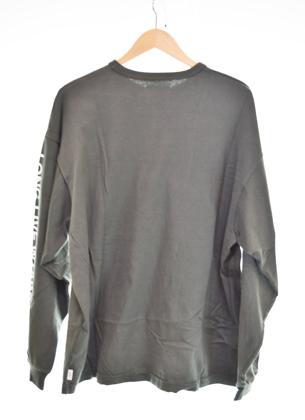 ダブルタップス  WTAPS 22AW クロスボーン ロングスリーブ コットン Ｔシャツ オリーブドラブ ロンT 222ATDT-CSM12  2 ロンT グリーン 103MT-3209