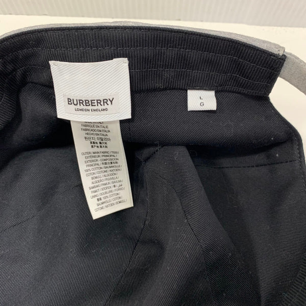 【中古】バーバリー Burberry 刺繍ベースボールキャップ 8060979 帽子 メンズ帽子 キャップ グレー Lサイズ 201goods-758